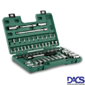 BỘ ĐẦU TUÝP SATA 09007 – 58 CHI TIẾT 1/2″, HỆ MÉT