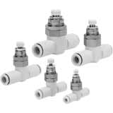 Van tiết lưu có khóa gắn panel SMC AS series