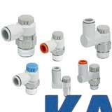 Van tiết lưu khí loại tự khóa SMC AS series