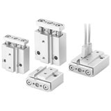 Xy lanh dẫn hướng SMC MGJ6-15 Đường kính lòng: 6mm; Hành trình: 15mm; Kiểu lắp đặt: Basic; Chiều dài tấm: 28mm; Chiều rộng tấm: 9mm; Tốc độ pít tông: 50...500mm/s; Đường kính trục: 5mm, 3mm; Kiểu ren cổng: M thread; Cỡ cổng: M3x0.5; Vật liệu tấm: Aluminum alloy