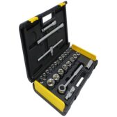 Bộ khẩu 1/2" 12 cạnh 27 chi tiết hệ mét Stanley 86-477 (10,11,12,13,14,15,16,17,18,19,20,21,22,23,24,25, 26, 27,30,32mm)