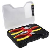 Bộ kìm 3 cây cao cấp cách điện 1000V gồm kìm điện 7in, kìm cắt 6in, kìm nhọn 8in  Stanley 84-011