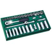 Bộ đầu tuýp cần siết 3/8" 28 chi tiết SATA 09902