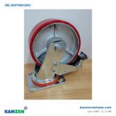Bánh xe PU gang tải nặng (càng dày 6mm), càng cố định, Ø200mm – Kanzen Việt Nam